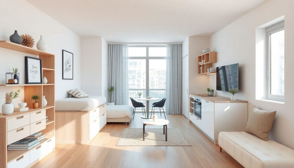 Маленькая квартира — большие возможности: идеи эргономичного дизайна для студий - иллюстрация