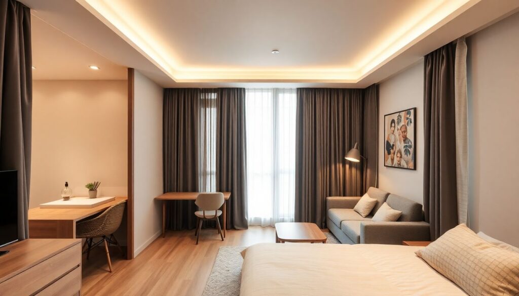 Как зонировать студию: 7 способов создать отдельные пространства без стен - иллюстрация