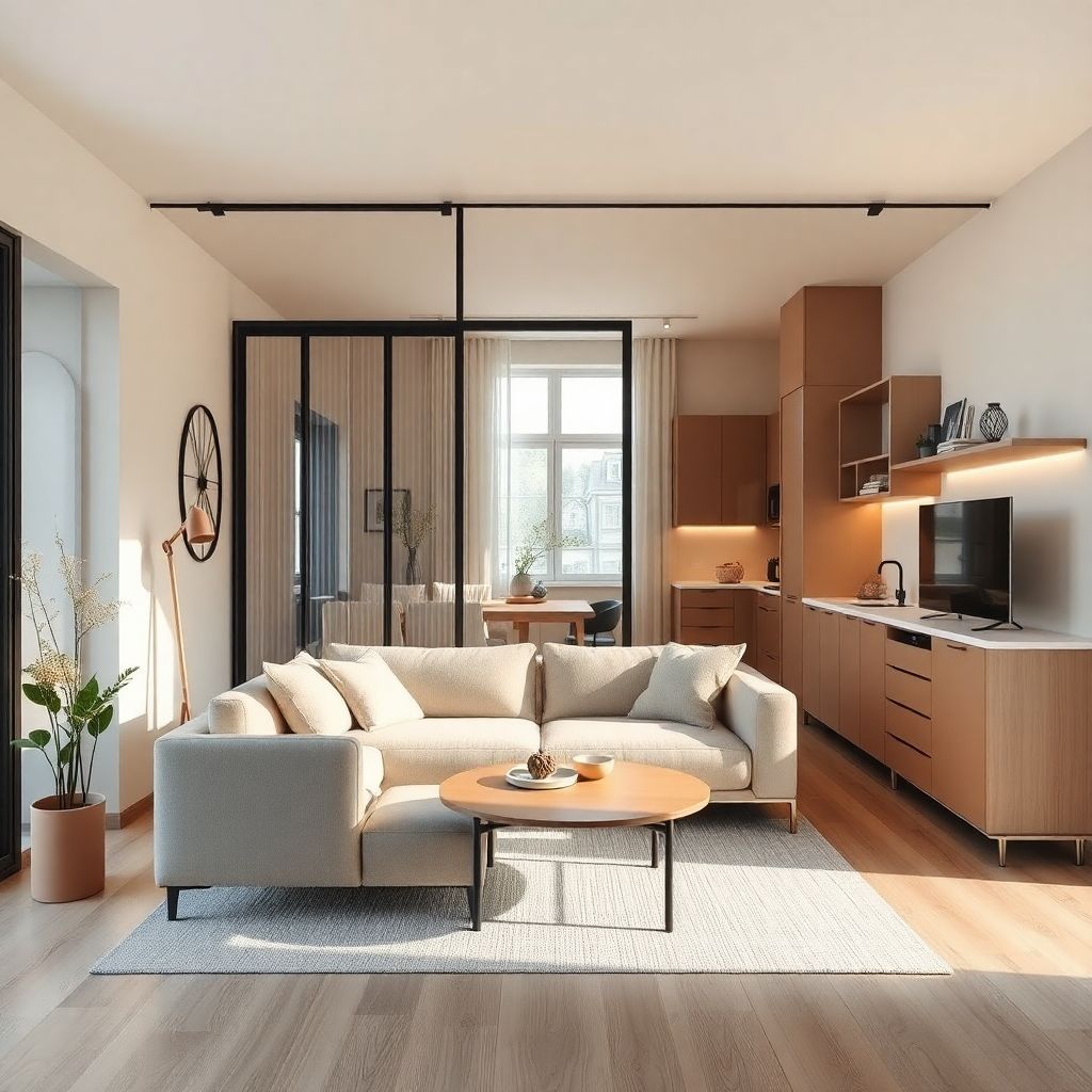 Маленькая квартира: идеи зонирования пространства для большого комфорта