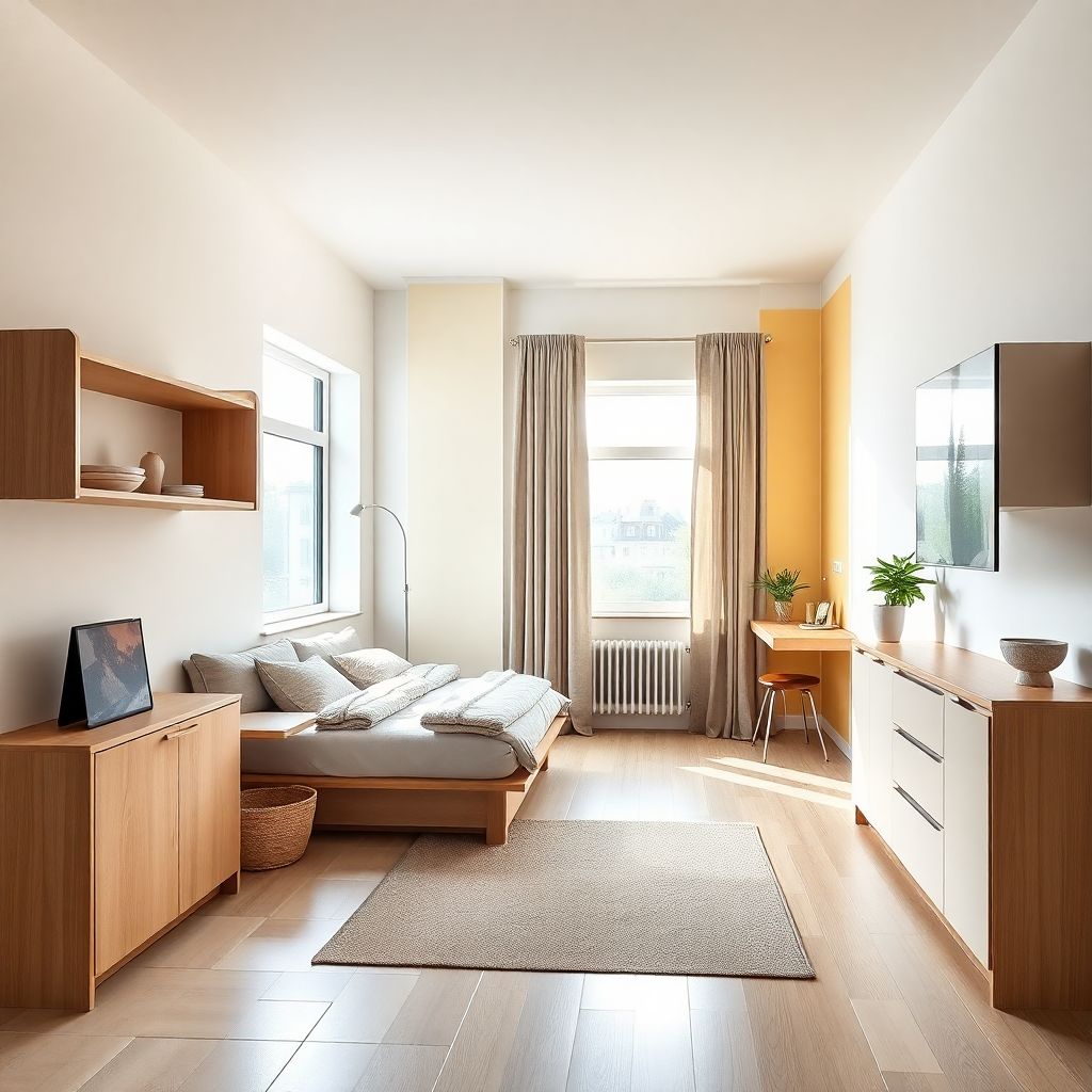 Зонирование пространства без перегородок в студиях и однокомнатных квартирах