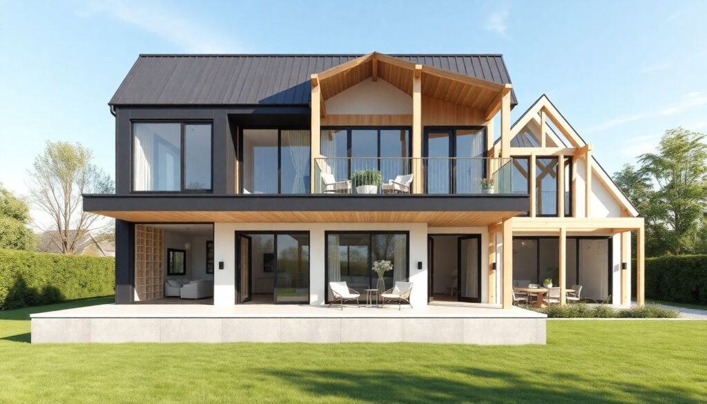 Тренды загородного строительства: каркасные, модульные и деревянные дома - иллюстрация