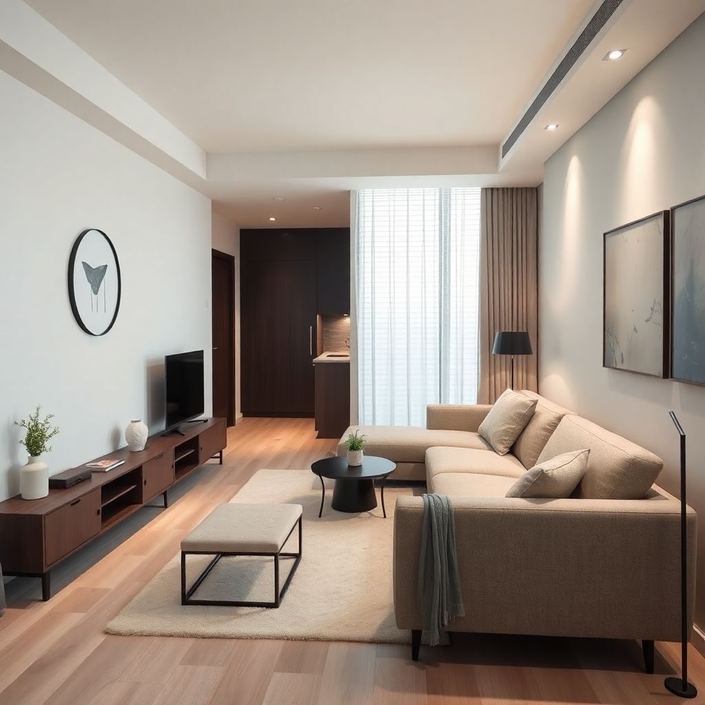 Как маленькая квартира flat 24 может выглядеть дороже с зонированием и декором